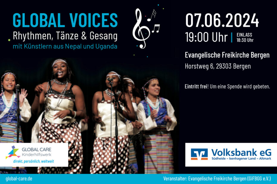 Konzert Global Voices in der Freikirche Bergen - am 07. Juni 2024 um 19:00 Uhr